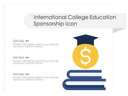International college education sponsorship icon
