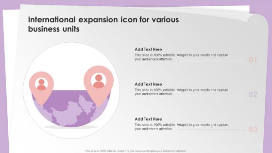 International Expansion Icon For Various Business Units