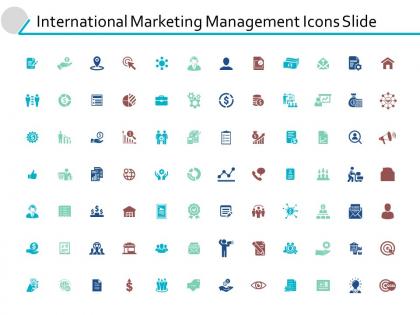 International marketing management icons slide ppt powerpoint presentation gallery tips