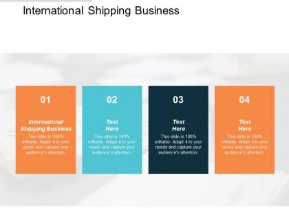 International shipping business ppt powerpoint presentation inspiration portfolio cpb