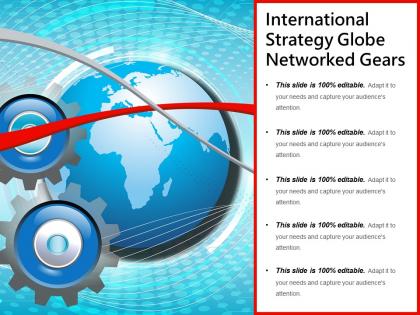 International strategy globe networked gears