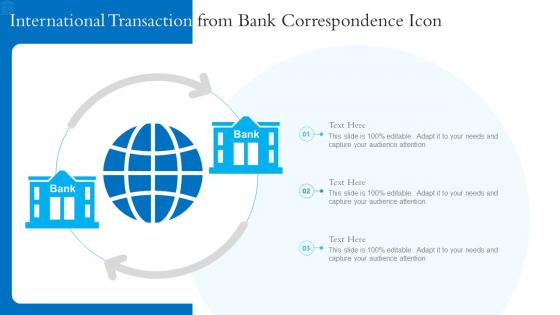 International Transaction From Bank Correspondence Icon