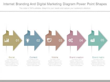 Internet branding and digital marketing diagram power point shapes