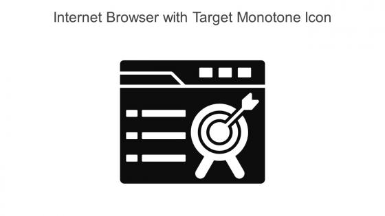Internet Browser With Target Monotone Icon In Powerpoint Pptx Png And Editable Eps Format