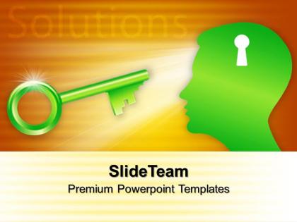 Internet business strategy templates head with key solutions ppt slides powerpoint