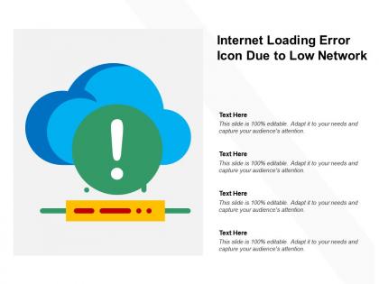 Internet loading error icon due to low network