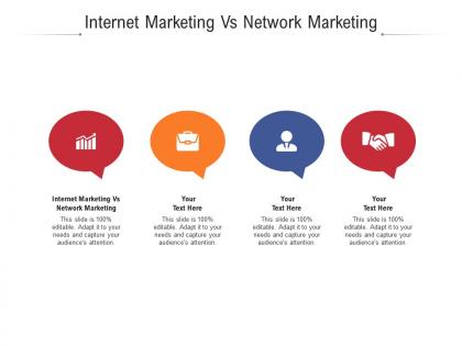 Internet marketing vs network marketing ppt powerpoint presentation slides background images cpb