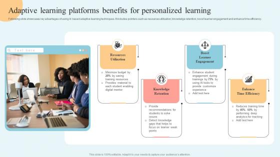Internet Of Things In Education Industry Adaptive Learning Platforms Benefits IoT SS V