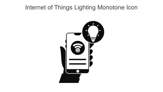 Internet Of Things Lighting Monotone Icon In Powerpoint Pptx Png And Editable Eps Format