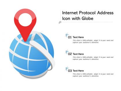 Internet protocol address icon with globe