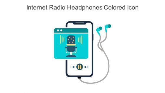 Internet Radio Headphones Colored Icon In Powerpoint Pptx Png And Editable Eps Format