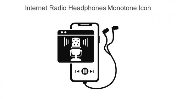 Internet Radio Headphones Monotone Icon In Powerpoint Pptx Png And Editable Eps Format
