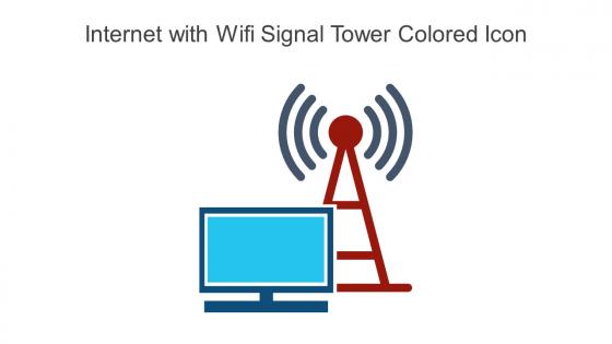 Internet With Wifi Signal Tower Colored Icon In Powerpoint Pptx Png And Editable Eps Format