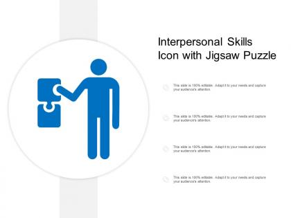 Interpersonal skills icon with jigsaw puzzle