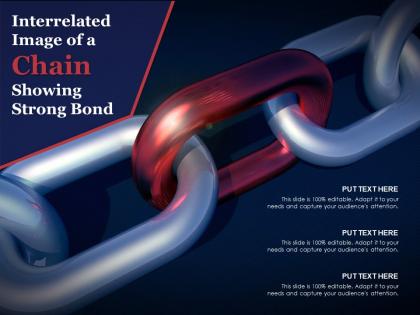 Interrelated image of a chain showing strong bond