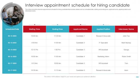 Interview Appointment Schedule For Hiring Candidate Essential Ways To Enhance Selection Process