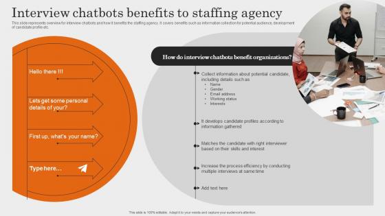 Interview Chatbots Benefits To Staffing Agency Comprehensive Guide To Employment Strategy SS V