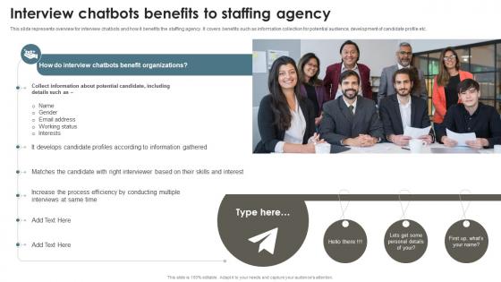 Interview Chatbots Benefits To Staffing Agency Recruitment Agency Effective Marketing Strategy SS V
