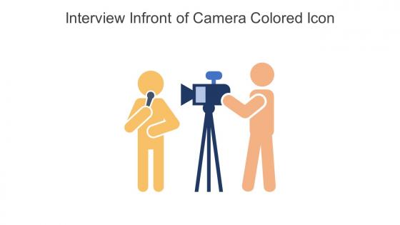 Interview Infront Of Camera Colored Icon In Powerpoint Pptx Png And Editable Eps Format