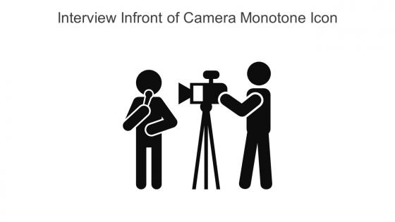 Interview Infront Of Camera Monotone Icon In Powerpoint Pptx Png And Editable Eps Format