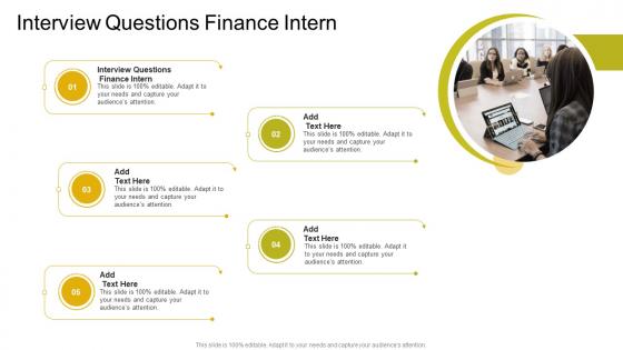 Interview Questions Finance Intern In Powerpoint And Google Slides Cpb