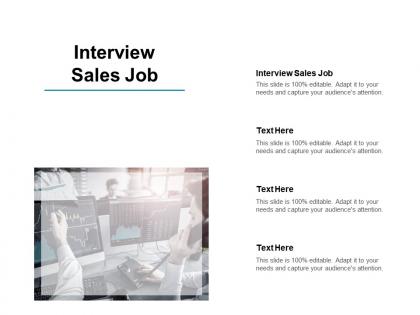 Interview sales job ppt powerpoint presentation gallery guide cpb