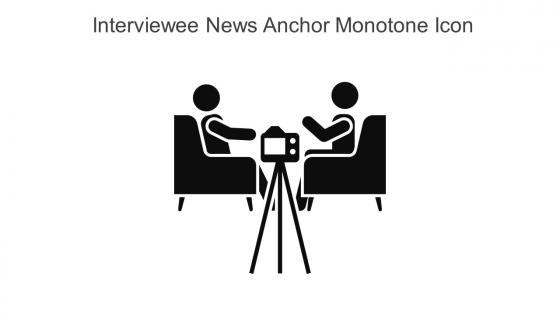 Interviewee News Anchor Monotone Icon In Powerpoint Pptx Png And Editable Eps Format