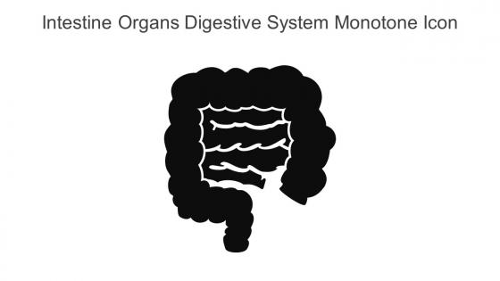 Intestine Organs Digestive System Monotone Icon In Powerpoint Pptx Png And Editable Eps Format