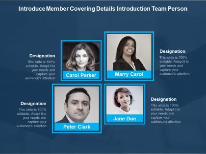 Introduce member covering details introduction team person