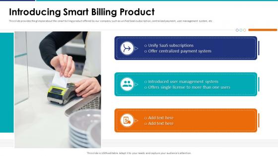 Introducing Smart Billing Product Company Pitch Deck Ppt Powerpoint Presentation File