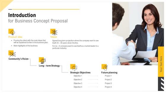 Introduction for business concept proposal ppt slides demonstration