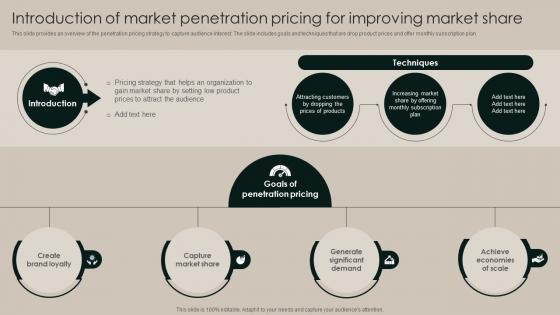 Introduction Of Market Penetration Pricing For Improving Implementation Of Market Strategy SS V