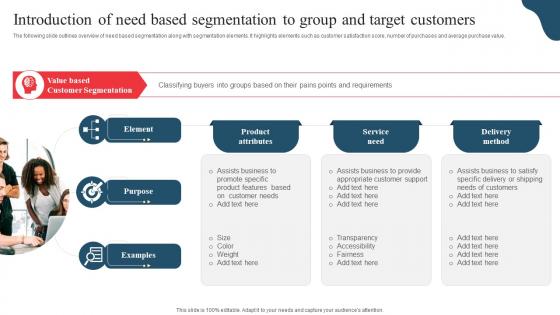 Introduction Of Need Based Segmentation To Group Developing Marketing And Promotional MKT SS V