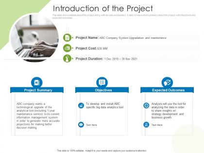 Introduction of the project agile project management with scrum ppt demonstration