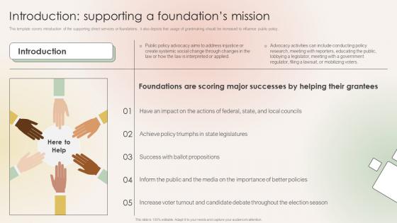 Introduction Supporting A Foundations Mission Philanthropic Leadership Playbook For Policy Advocacy