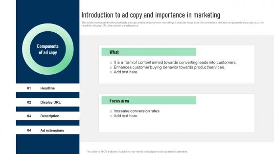 Introduction To Ad Copy And Importance In Marketing Search Engine Marketing To Create New Qualified MKT SS V