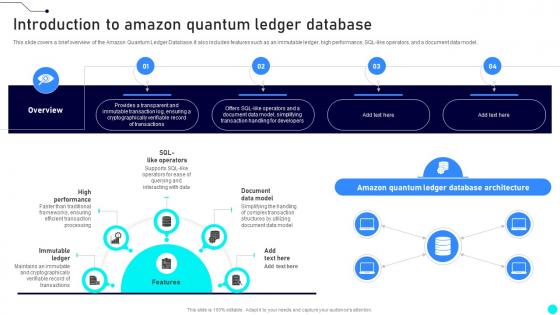Introduction To Amazon Quantum Ledger Database Exploring Diverse Blockchain BCT SS