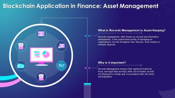 Introduction To Asset Management Through Blockchain Technology Training Ppt