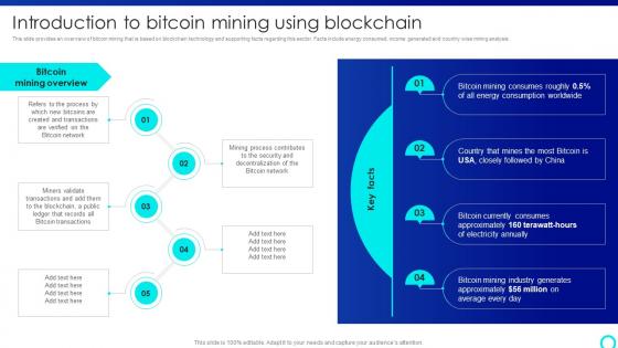 Introduction To Bitcoin Mining Using Mastering Blockchain Mining A Step By Step Guide BCT SS V
