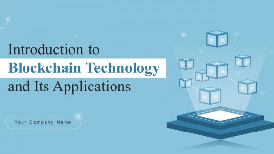 Introduction To Blockchain Technology And Its Applications BCT CD