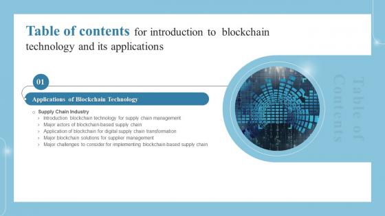 Introduction To Blockchain Technology And Its Applications Table Of Contents BCT SS