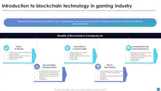Introduction To Blockchain Technology In Gaming What Is Blockchain Technology BCT SS V