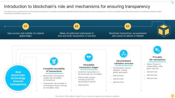 Introduction To Blockchains Role And Mechanisms For Ensuring Unlocking Real World BCT SS