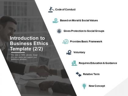 Introduction to business ethics provides basic framework ppt powerpoint presentation gallery show