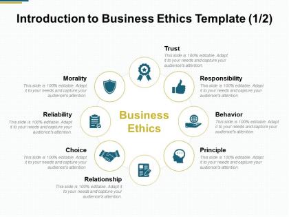Introduction to business ethics template responsibility b140 ppt powerpoint presentation gallery styles