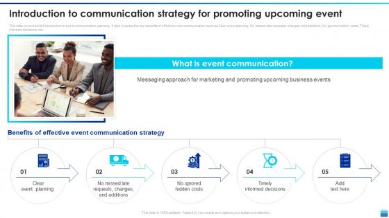 Introduction To Communication Strategy For Promoting Upcoming Event Ppt Inspiration
