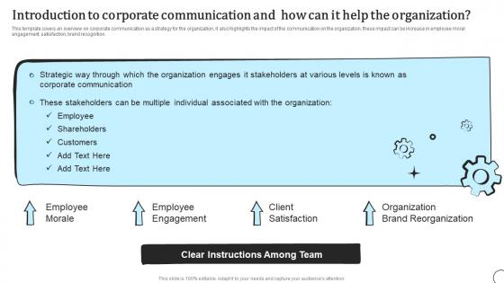 Introduction To Corporate Types Of Communication Strategy