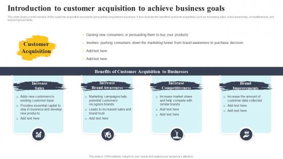 Introduction To Customer Acquisition To Achieve Business Complete Guide To Customer Acquisition