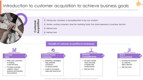 Introduction To Customer Acquisition To Achieve Business Goals New Customer Acquisition Strategies To Drive