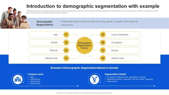 Introduction To Demographic Segmentation Introduction To Micromarketing Customer MKT SS V